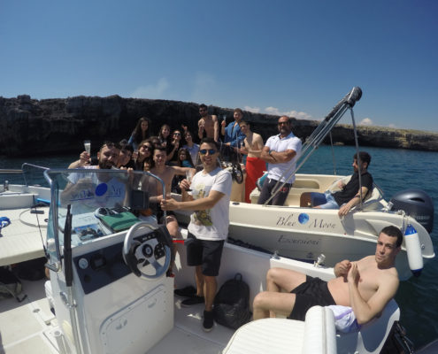 Festa in barca a Polignano a Mare